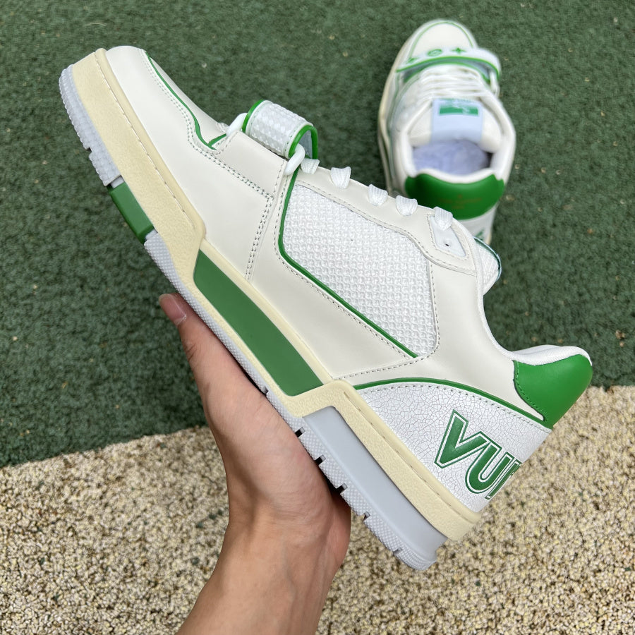 Louis Vuitton Trainer Green Monogram Denim