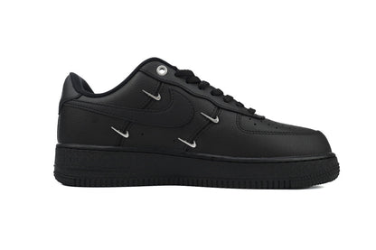 Nike Air Force 1 Low Black Silver Mini Swoosh