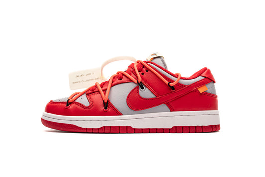 OFF White X Nike Dunk Low University Red