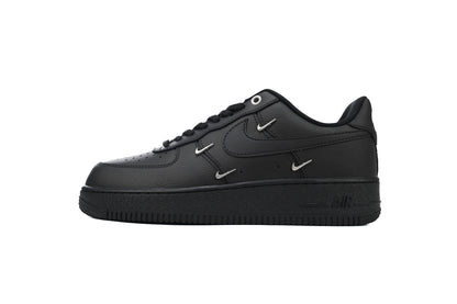 Nike Air Force 1 Low Black Silver Mini Swoosh