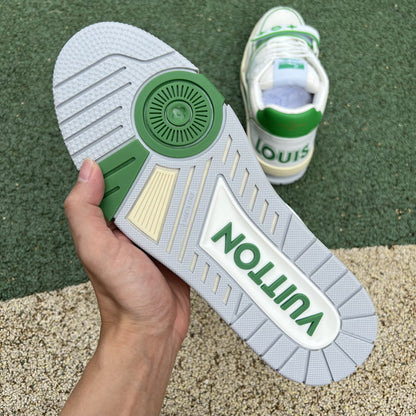 Louis Vuitton Trainer Green Monogram Denim