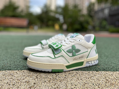 Louis Vuitton Trainer Green Monogram Denim