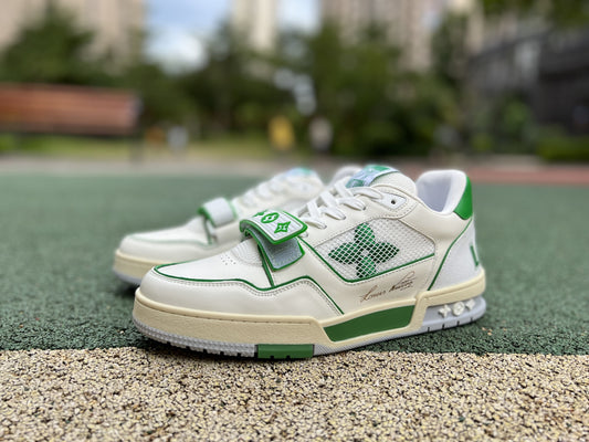 Louis Vuitton Trainer Green Monogram Denim
